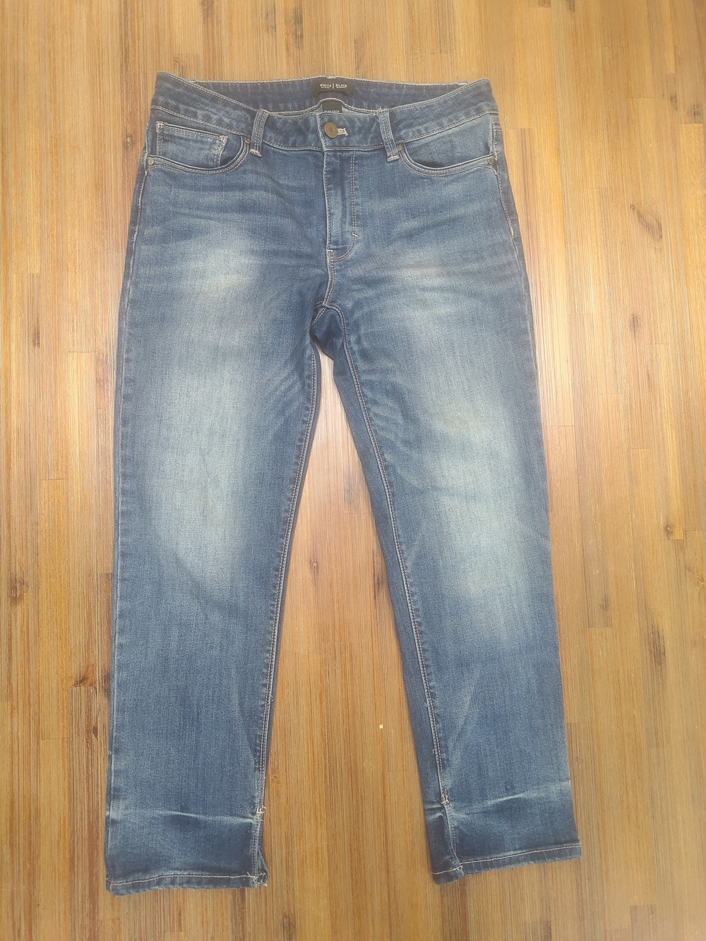 White House Black Market Women’s Jeans Blue Denim The Slim Crop, Sz 8
